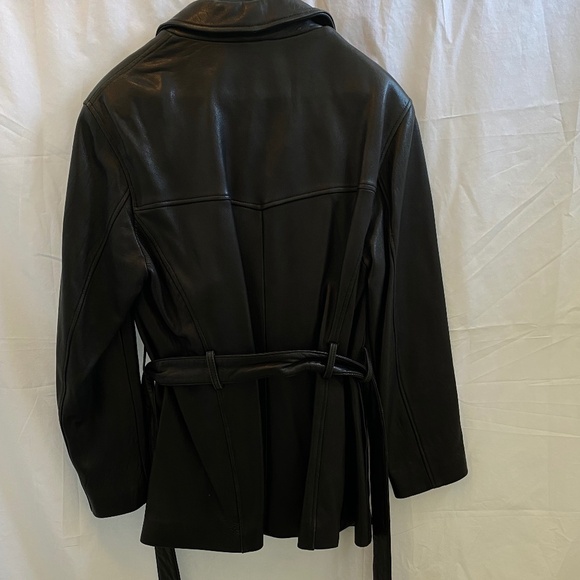 Women's Vintage 100% Lamb Leather Coat | Adler Collection | Black | Size: Small - Picture 5 of 10